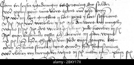 ILVB Register 1485-1495 fol 126v, Leitung 18-26. Stockfoto