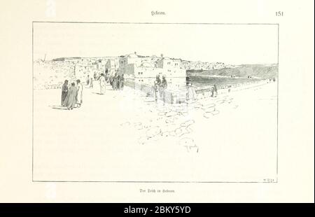 Bild aufgenommen von Seite 175 von 'Pilgerritt. Bilder aus Palästina und Syrien ... Mit Illustrationen von R. Mainella' (11231960793). Stockfoto