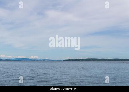 HARO Meersicht von Vancouver Insel mit bewölktem Himmel British Columbia Kanada. Stockfoto