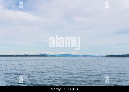 HARO Meersicht von Vancouver Insel mit bewölktem Himmel British Columbia Kanada. Stockfoto