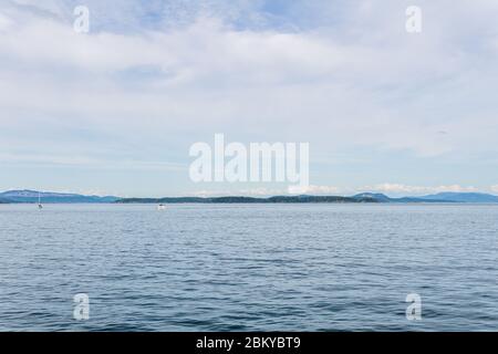 HARO Meersicht von Vancouver Insel mit bewölktem Himmel British Columbia Kanada. Stockfoto