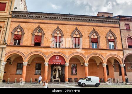 Straße in der Altstadt, Bologna, Emilia-Romagna, Italien Stockfoto