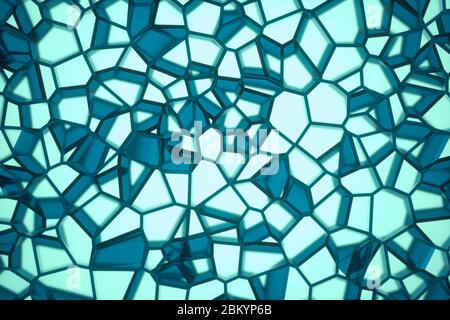 Gebrochene Stücke von Glasmalereien Hintergrund, 3d-Rendering. Digitale Computerzeichnung. Stockfoto