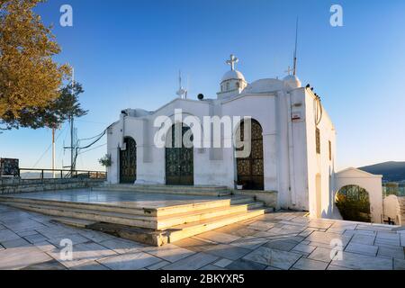 Kapelle Saint George's oben auf dem Berg Lycabettus in Athen, Griechenland Stockfoto