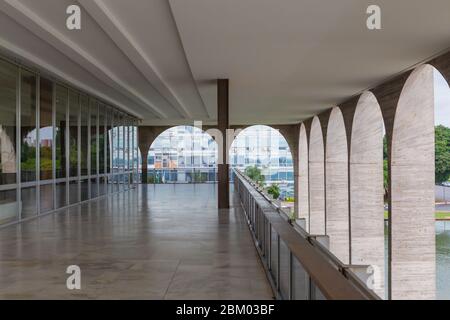 Itamaraty Palast, 1967, Oscar Niemeyer, Brasilia, Brasilien Stockfoto