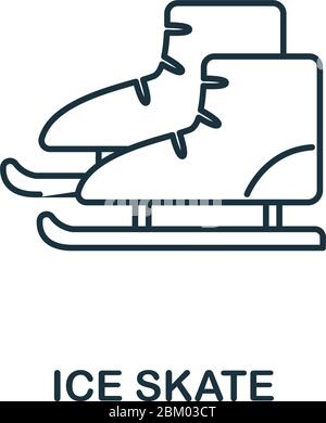 Eislaufikon aus der Winterkollektion. Einfaches Linienelement Eisbahn für Vorlagen, Webdesign und Infografiken Stock Vektor