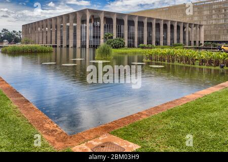 Itamaraty Palast, 1967, Oscar Niemeyer, Brasilia, Brasilien Stockfoto