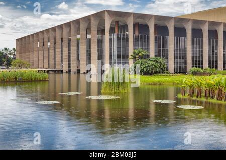 Itamaraty Palast, 1967, Oscar Niemeyer, Brasilia, Brasilien Stockfoto