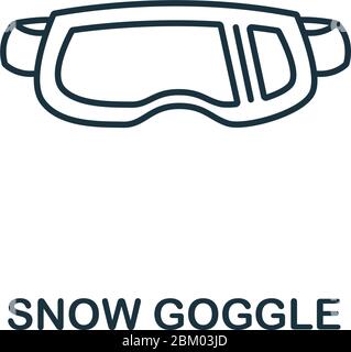 Schneebrille-Ikone aus der Winterkollektion. Einfaches Linienelement Snow Goggle Symbol für Vorlagen, Webdesign und Infografiken Stock Vektor