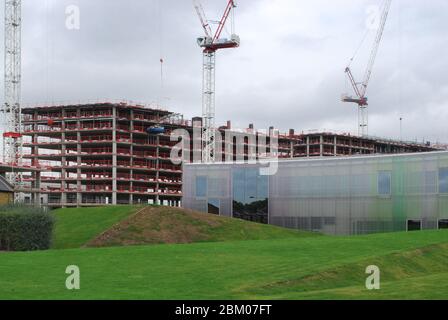 2000S Translucent Polycarbonate Cladding Laban Centre, King Charles Court, Greenwich Peninsula, London SE10 9JF von Herzog & de Meuron Stockfoto