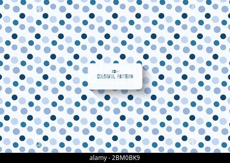 Abstrakt minimal blaue Punkte Muster Design Kunstwerk Hintergrund. Für Anzeige, Poster, Vorlage, Druck. Illustration Vektor eps10 Stock Vektor