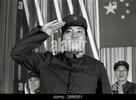 Am 28 1983. April flog Li Dawei, ein Pilot der Taiwan Air Force, zurück, um der chinesischen Volksbefreiungsarmee beizutreten Stockfoto