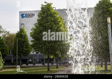 Den Haag, Niederlande. April 2020. DEN HAAG, 03-05-2020, Head Quarter of Aegon, niederländischer Finanzdienstleister, hoofdkantoor Credit: Pro Shots/Alamy Live News Stockfoto