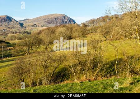 Blick auf die Berge im Frühjahr, Snowdonia National Park, Wales, Großbritannien Stockfoto
