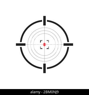 Gun Ziel Symbol Vektor-Illustration isoliert auf weißem Hintergrund Stock Vektor