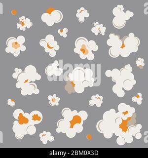 Satz Popcorn Vektor Illustration isoliert Stock Vektor