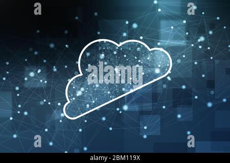 2D Rendering-Technologie Cloud Computing Stockfoto