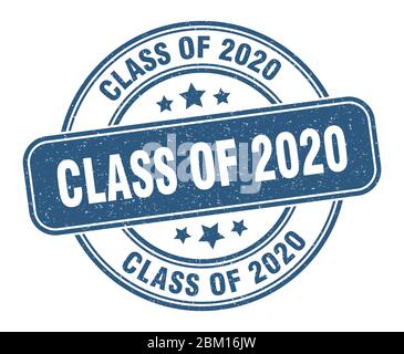 Klasse von 2020 Stempel. Klasse von 2020 Etikett. Rundes Grunge Zeichen Stock Vektor