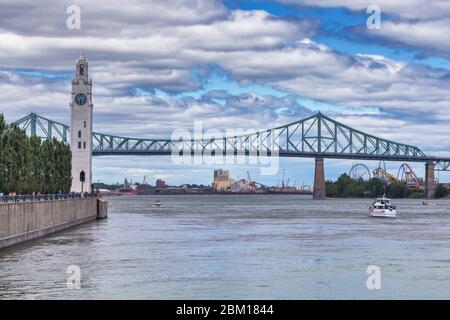 Tour de l'Horloge, 1922, Jacques Cartier Brücke, Montreal, Quebec, Kanada Stockfoto