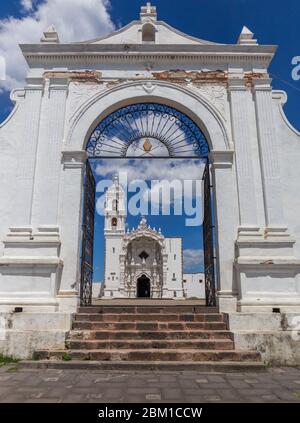 Kirche San Nicolas de Bari, 18. Jahrhundert, Panotla, Tlaxcala, Mexiko Stockfoto