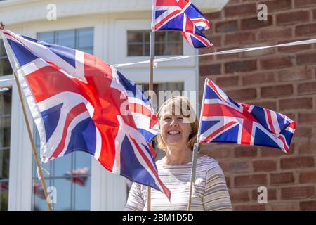 Vorbereitungen für die Feierlichkeiten zum 75. Jahrestag des VE Day, Großbritannien Stockfoto