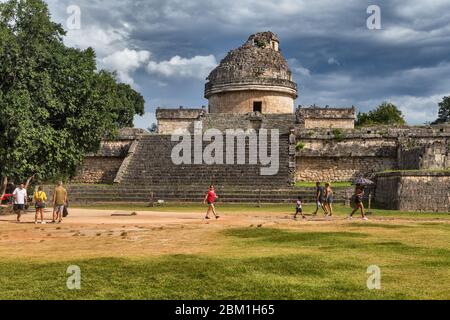 El Caracol, Observatorientempel, Maya-Ruinenstadt, 11. Jahrhundert, Chichen Itza, Yucatan, Mexiko Stockfoto