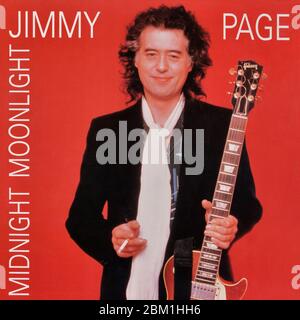 Jimmy Page - original Vinyl Album Cover - Midnight Moonlight - 1992 Stockfoto