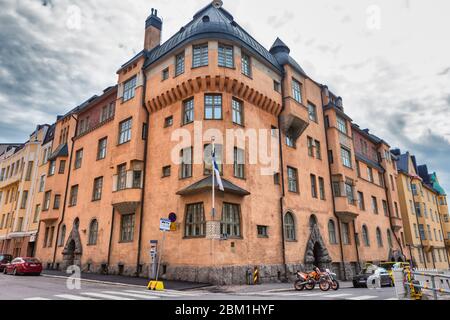 EOL Appartementhaus, 1903, Helsinki, Finnland Stockfoto