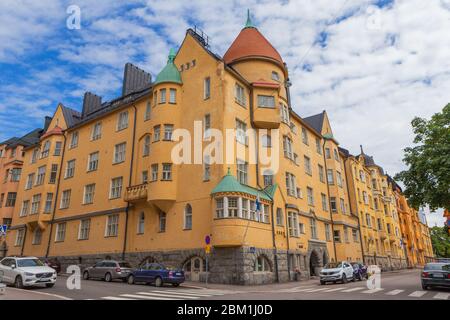 Olofsborg Wohnanlage, 1902, Helsinki, Finnland Stockfoto