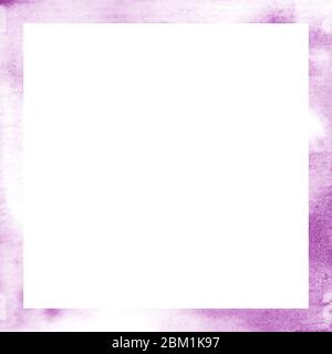 Schöne Aquarell Textur Quadratischen Rahmen Für Foto Oder Text Art Scrapbook Farben Geburtstag Stockfoto