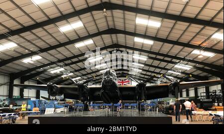 'Just Jane' Lancaster Bomber im East Kirkby Aviation Museum Stockfoto