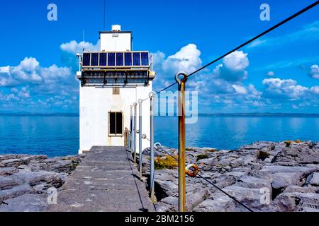 Blackhead Lighthouse an der Galway Bay, County Clare, Irland Stockfoto