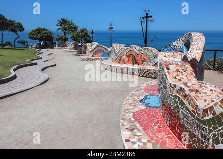 Lima, Peru; februar 26 2011: Blick auf den Parque del Amor im Stadtteil Miraflores Stockfoto