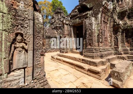 Ta Som Tempel, Angkor Wat Tempel Komplex, Siem Reap, Kambodscha. Stockfoto