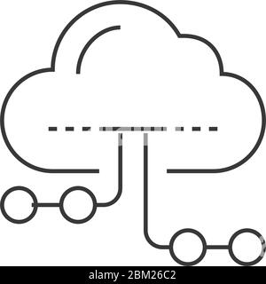 Symbol für Cloud Computing. Stock Vektor Illustration isoliert auf weißem Hintergrund. Stock Vektor