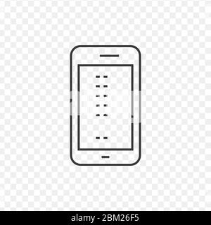 Symbol für mobiles Gerät. Stock Vektor Illustration isoliert auf weißem Hintergrund. Stock Vektor