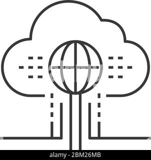 Symbol für Cloud Computing. SYMBOL FÜR IT-Plattformen. Stock Vektor Illustration isoliert auf weißem Hintergrund. Stock Vektor