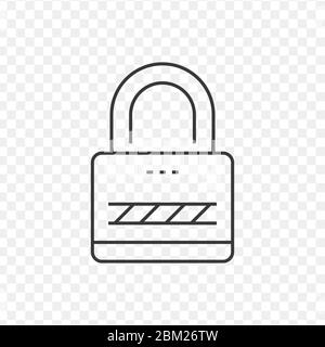 Vorhängeschloss Vektorsymbol. Stock Vektor Illustration isoliert auf weißem Hintergrund. Stock Vektor
