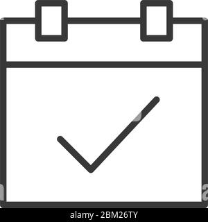 Terminabsprache - Minimales Vektorsymbol. Stock Vektor Illustration isoliert auf weißem Hintergrund. Stock Vektor