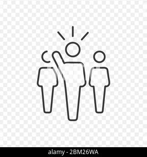 Symbol für erfolgreiche Mitarbeiter. Ideensymbol. Benutzersymbol. Stock Vektor Illustration isoliert auf weißem Hintergrund. Stock Vektor