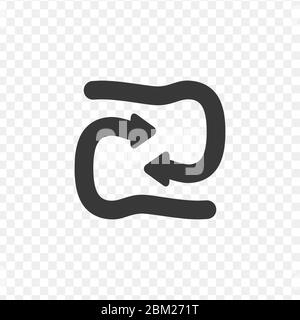 Symbol für Vektoraktualisierung. Stock Vektor Illustration isoliert auf weißem Hintergrund. Stock Vektor