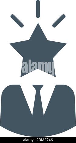 Designelement Des People Star Logos. Stock Vektor Illustration isoliert auf weißem Hintergrund. Stock Vektor