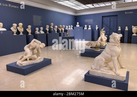 Gipsabgüsse der antiken griechischen und römischen Skulptur, die zum Zeichnen verwendet wurden, in der Sammlung der Königlichen Akademie der Schönen Künste San Fernando, Madrid, Spanien, Stockfoto