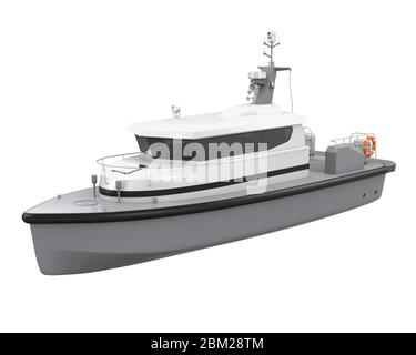 Patrol Boat Isoliert Stockfoto