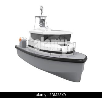 Patrol Boat Isoliert Stockfoto