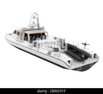 Patrol Boat Isoliert Stockfoto