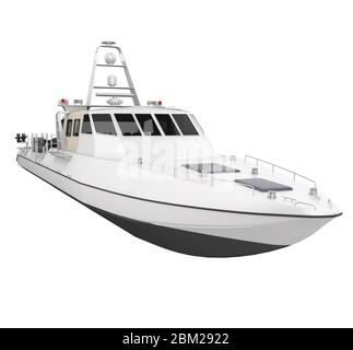 Patrol Boat Isoliert Stockfoto