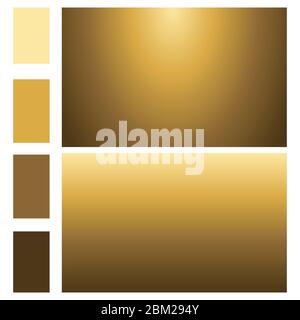 Goldene Farbe mit Verläufen Stock Vektor