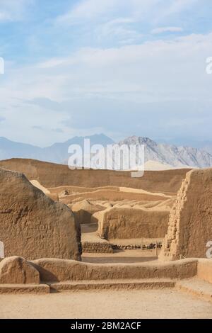 Archäologische Ruinen von Chan Chan, einer präkolumbianischen lehmstadt, an der Nordküste Perus von den Chimu erbaut