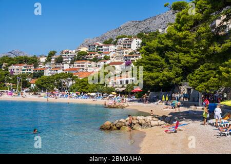 Strand Brela, Makarska riviera, Kroatien, Europa. Foto V.D. Stockfoto